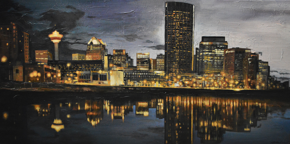 Calgary Night Cityscape